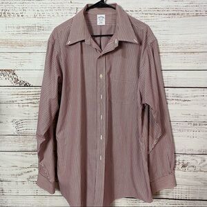 BROOKS BROTHERS STRIPED POLO BUTTON DOWN SHIRT